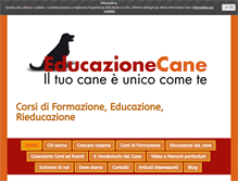 Tablet Screenshot of educazionecane.com